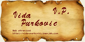 Vida Purković vizit kartica